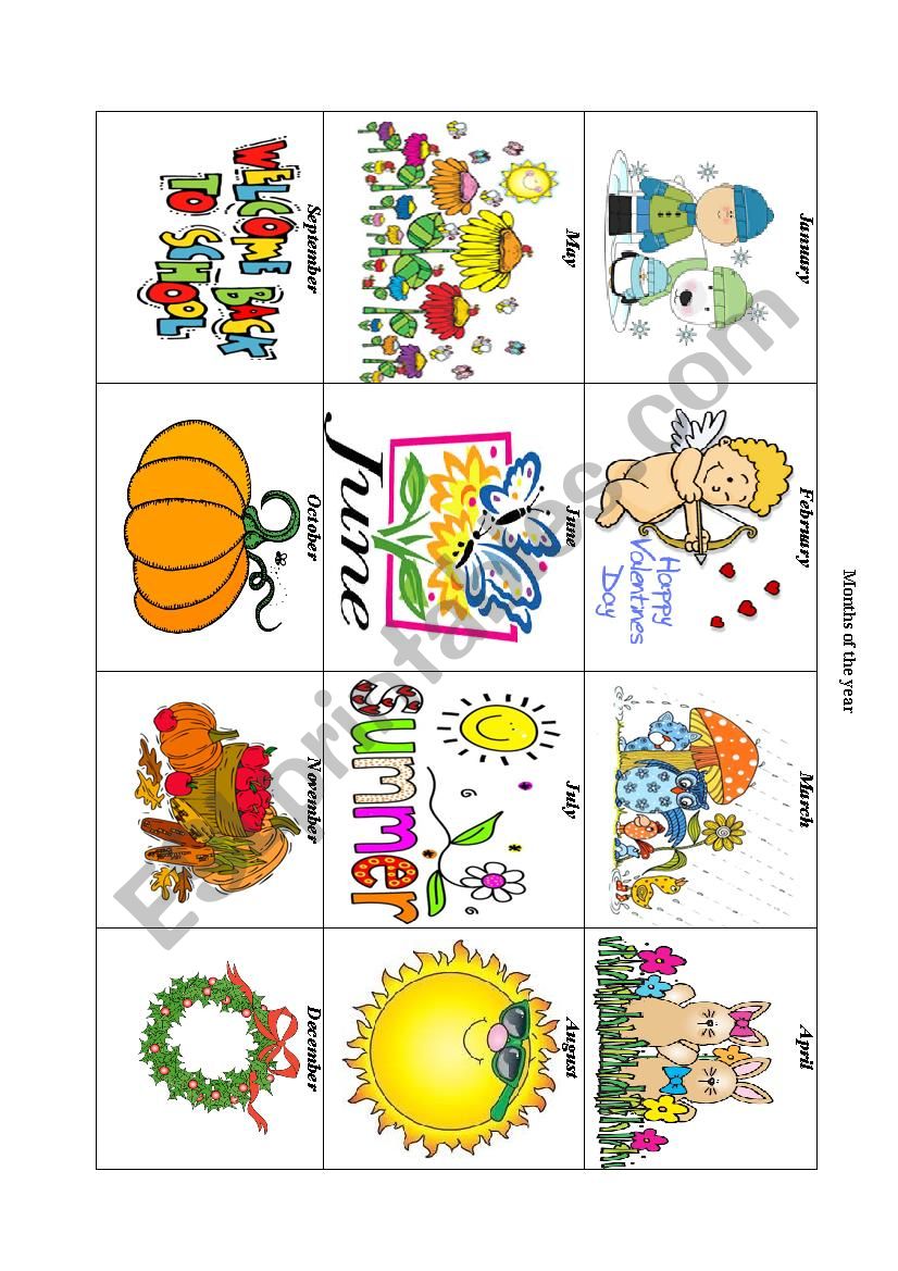 Months of the year worksheet