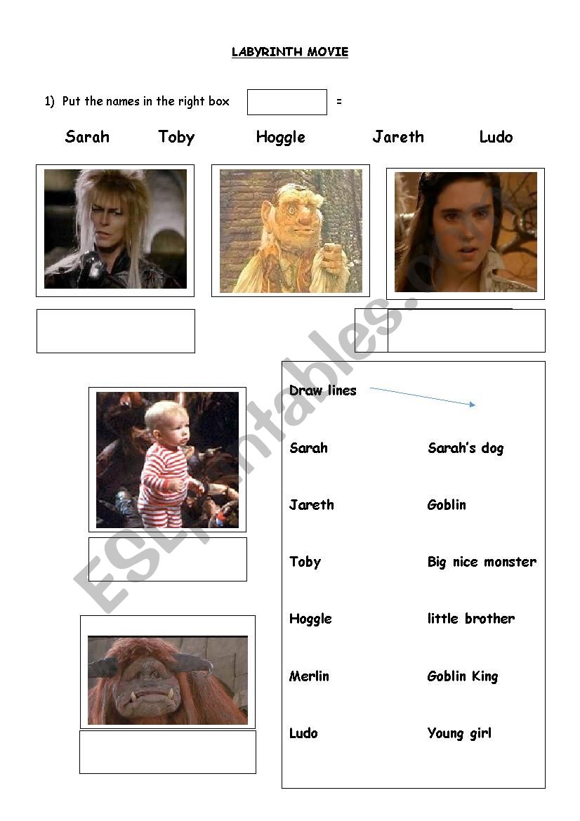 Labyrinth - the movie worksheet