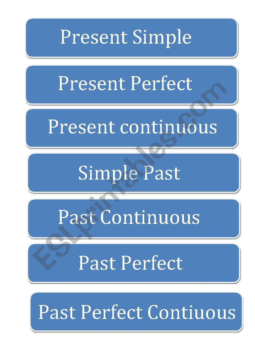 Narrative tense matching cards