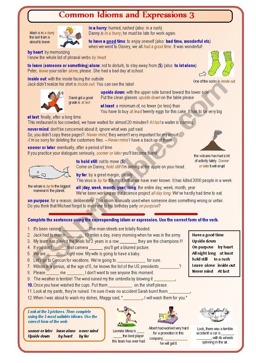 Common idioms and expressions 3