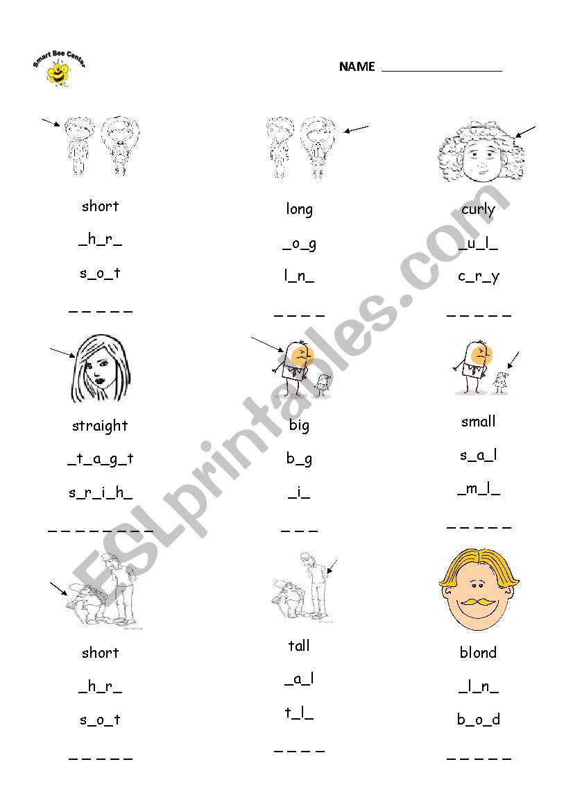 describing people worksheet