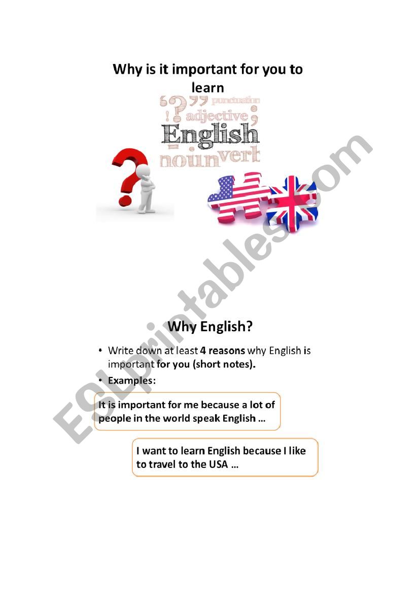 Why English worksheet