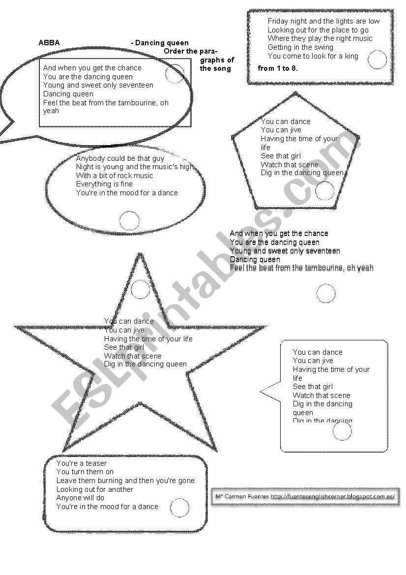 Dancing Queen_Song worksheet