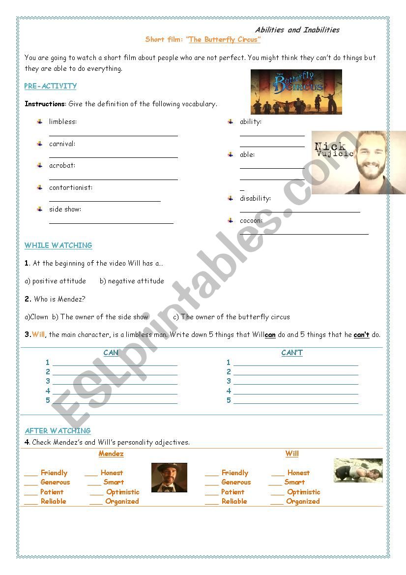 Worksheet Butterfly Circus  worksheet