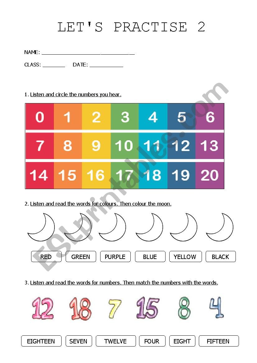 Let´s practise 2 - ESL worksheet by barby25