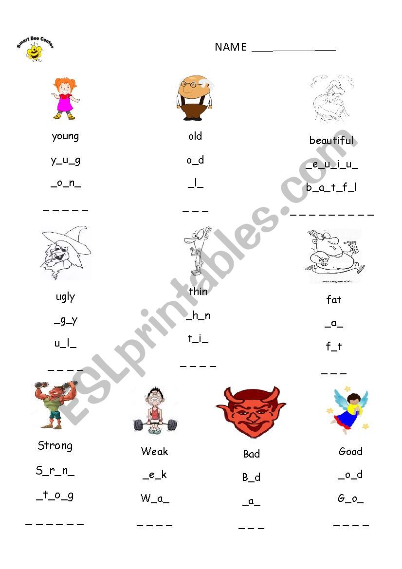 describing people worksheet