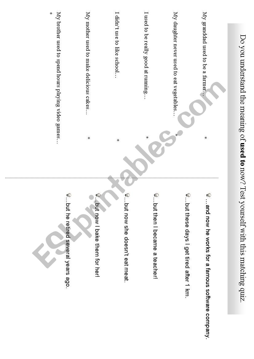 mix match used to worksheet