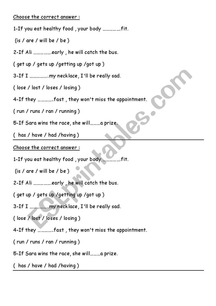 MCQ worksheet