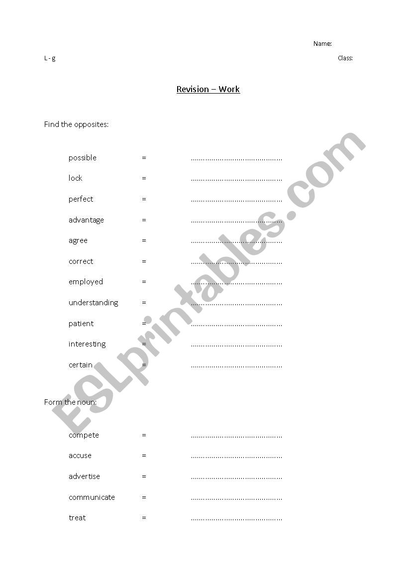 prefixes and sufixes worksheet