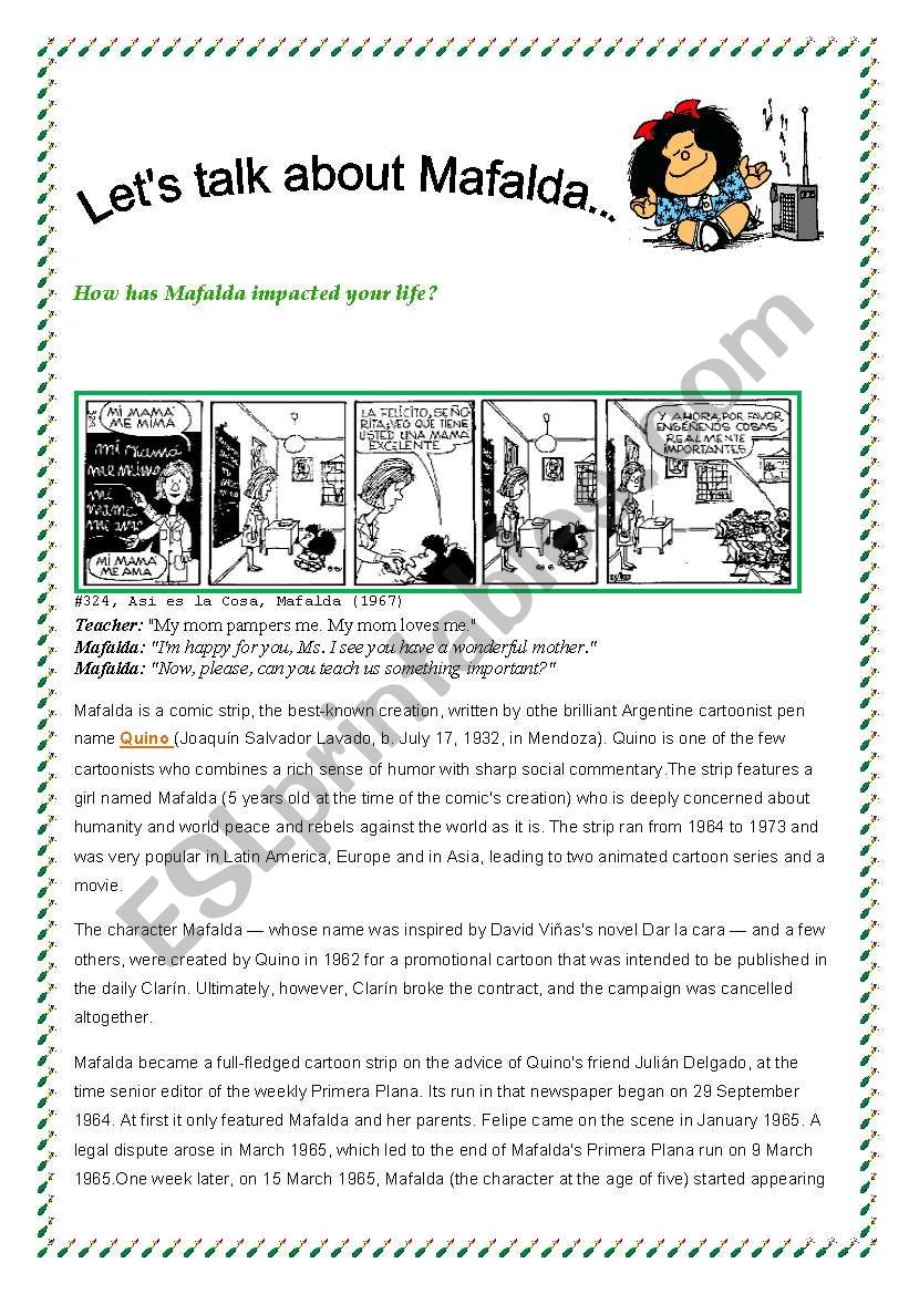 The History of Mafalda worksheet