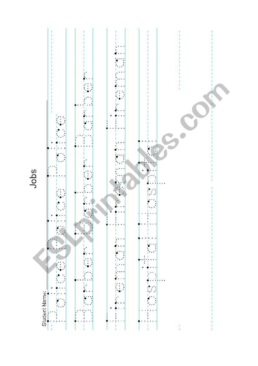 Jobs writing practice worksheet