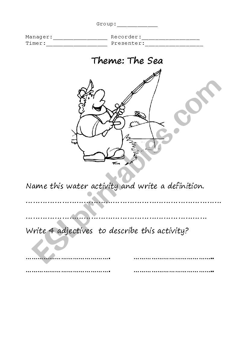 Class Group Work Presentation worksheet