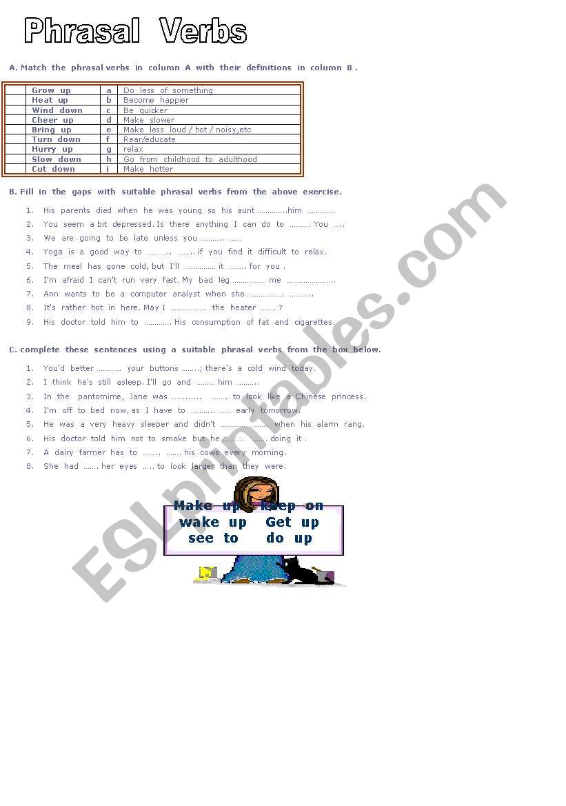 phrasel  verbs worksheet