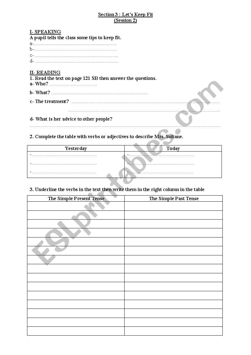  section 3 Session 2 worksheet