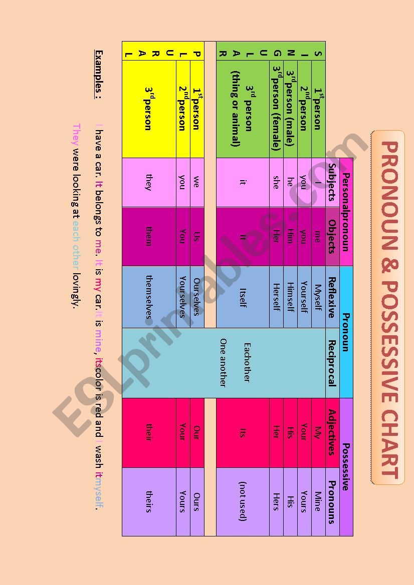 Possessive Chart