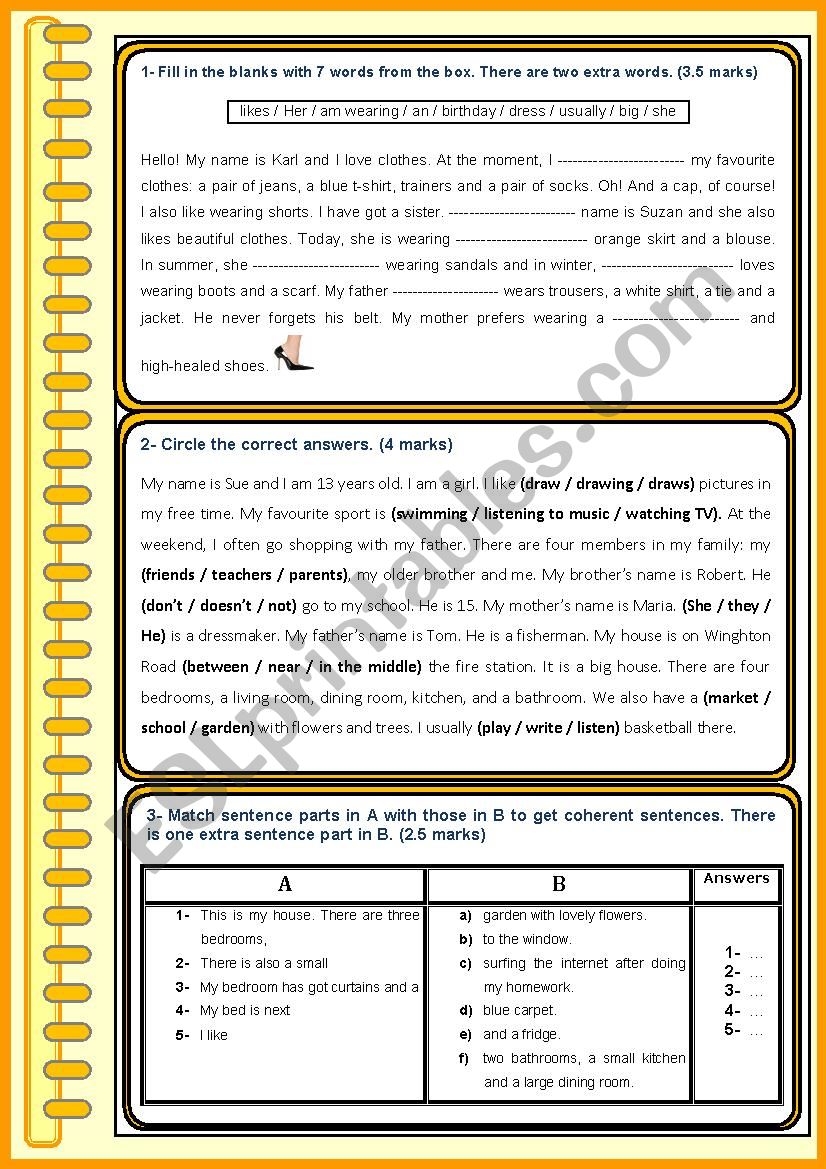 7th form End of term test n2 (part 2)