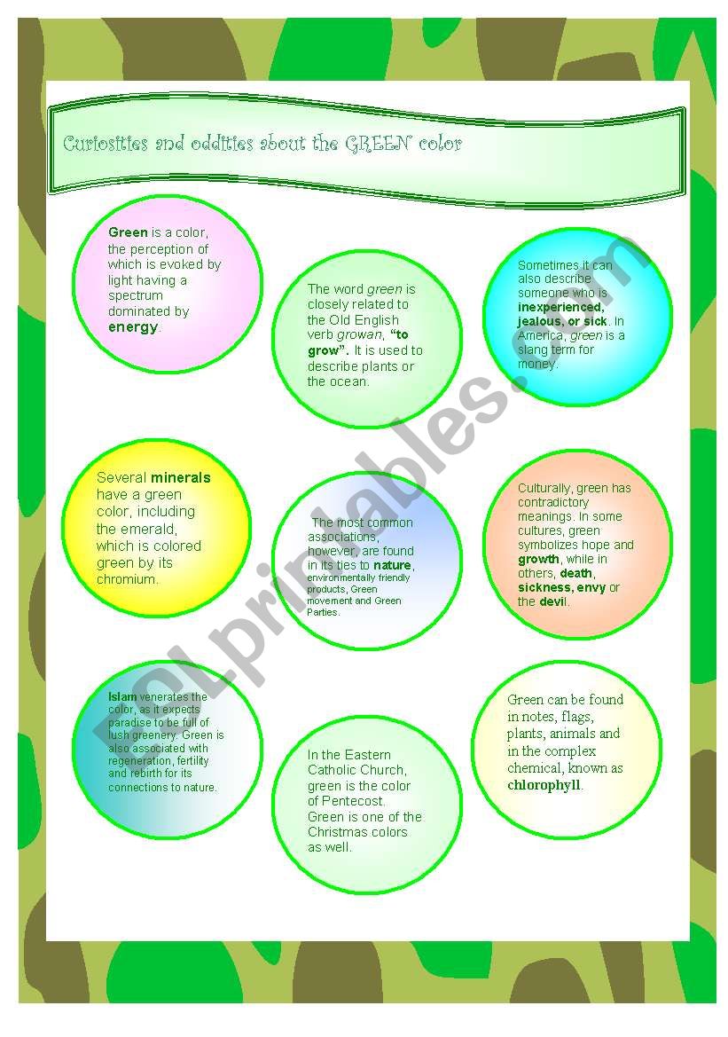 Green - meaning and associations