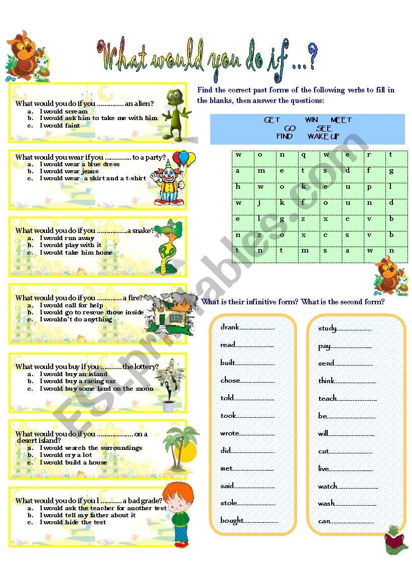 WHAT WOULD YOU DO IF... worksheet