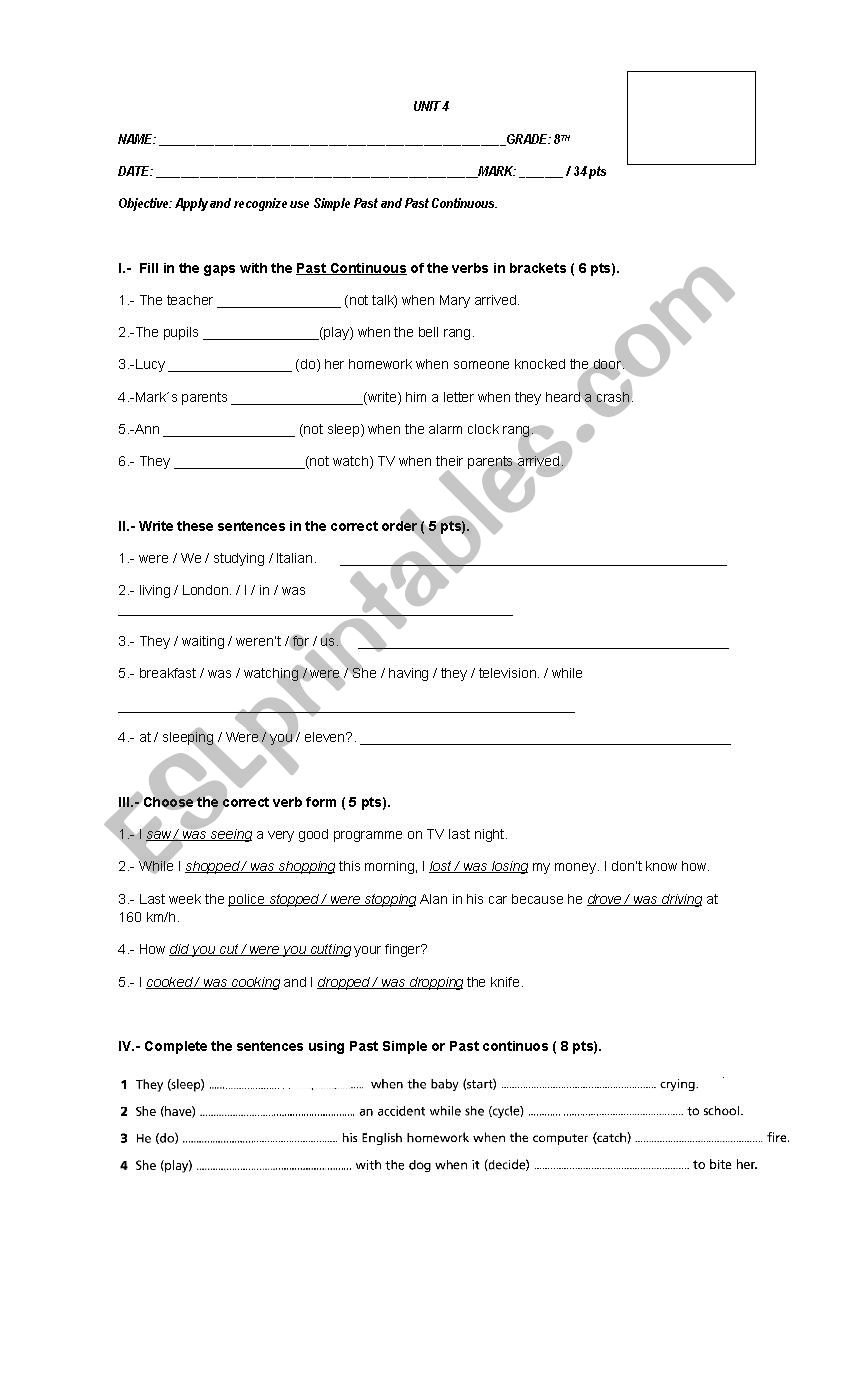 Test worksheet