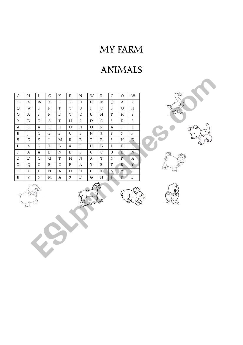 the animals worksheet