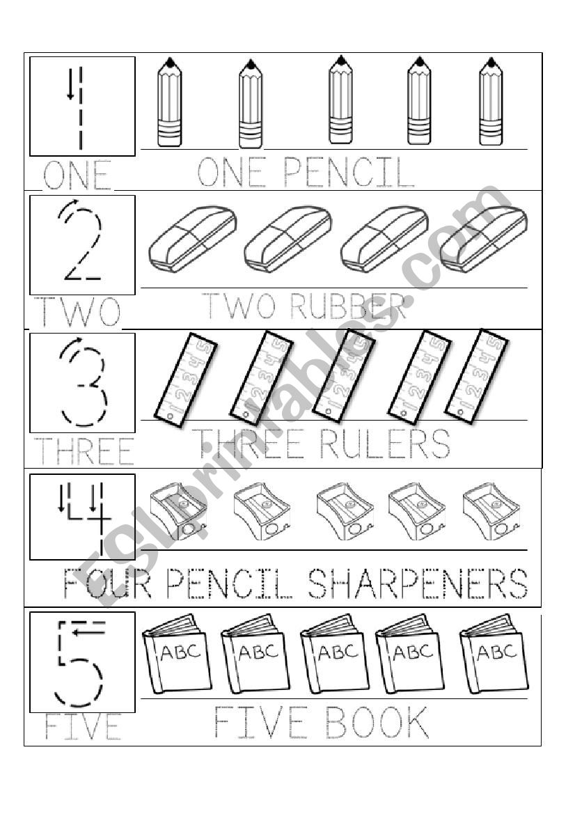 First graders lettering and numbers