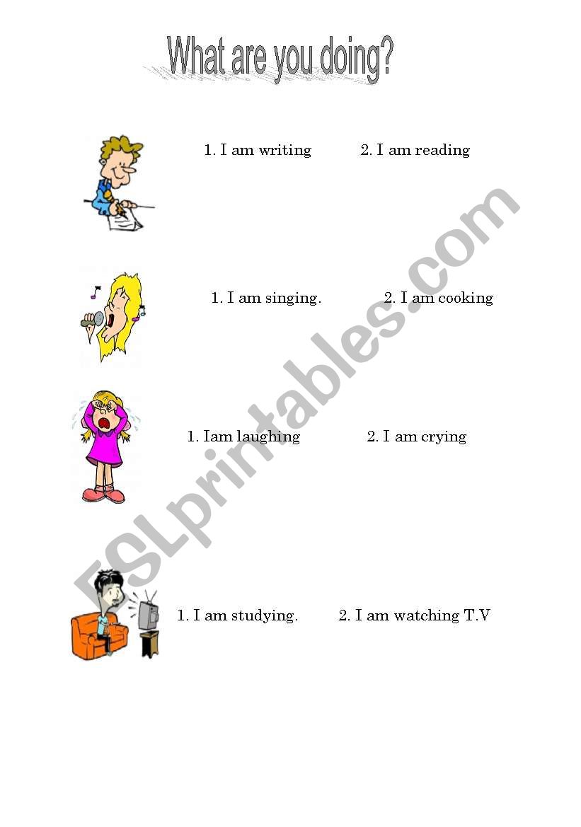 What are you doing ? worksheet