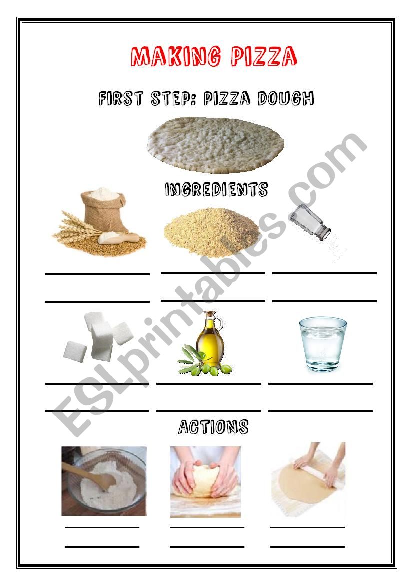 Making Pizza - Cooking Vocabulary