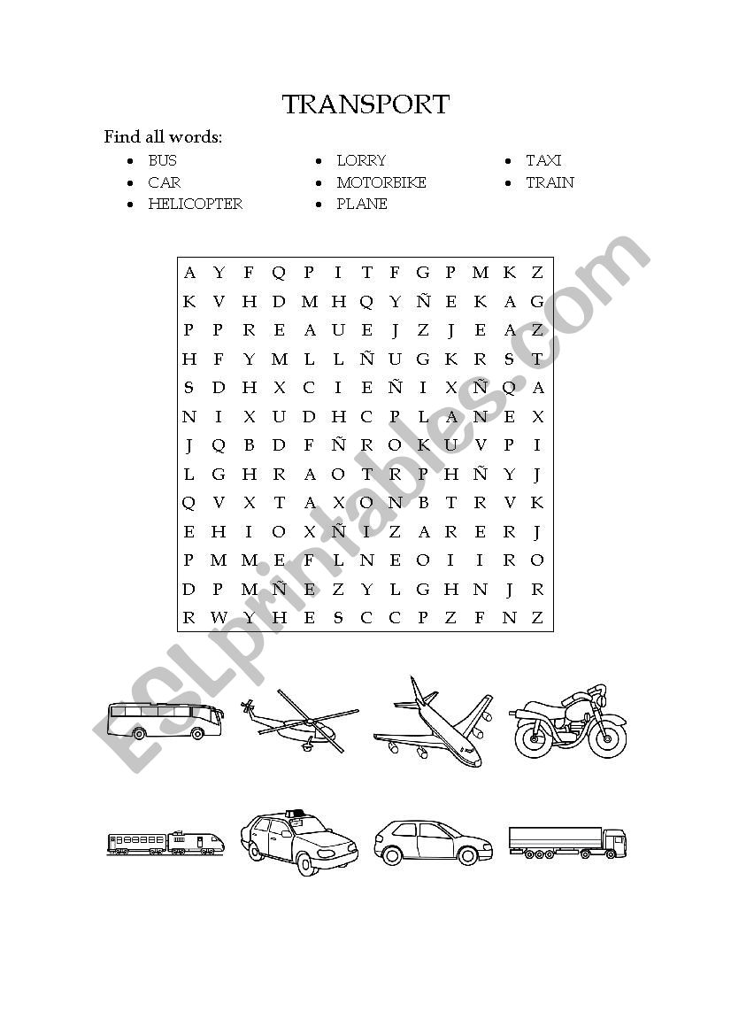 Transport worksheet