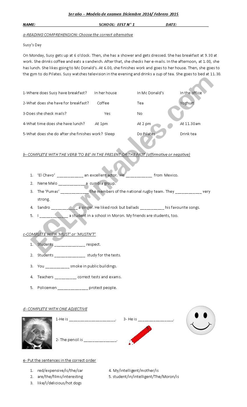 Revision - Elementary level worksheet