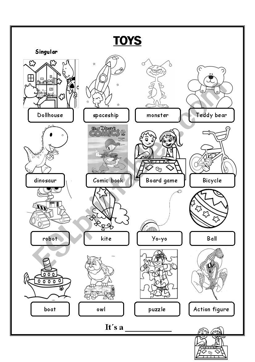 Toys worksheet