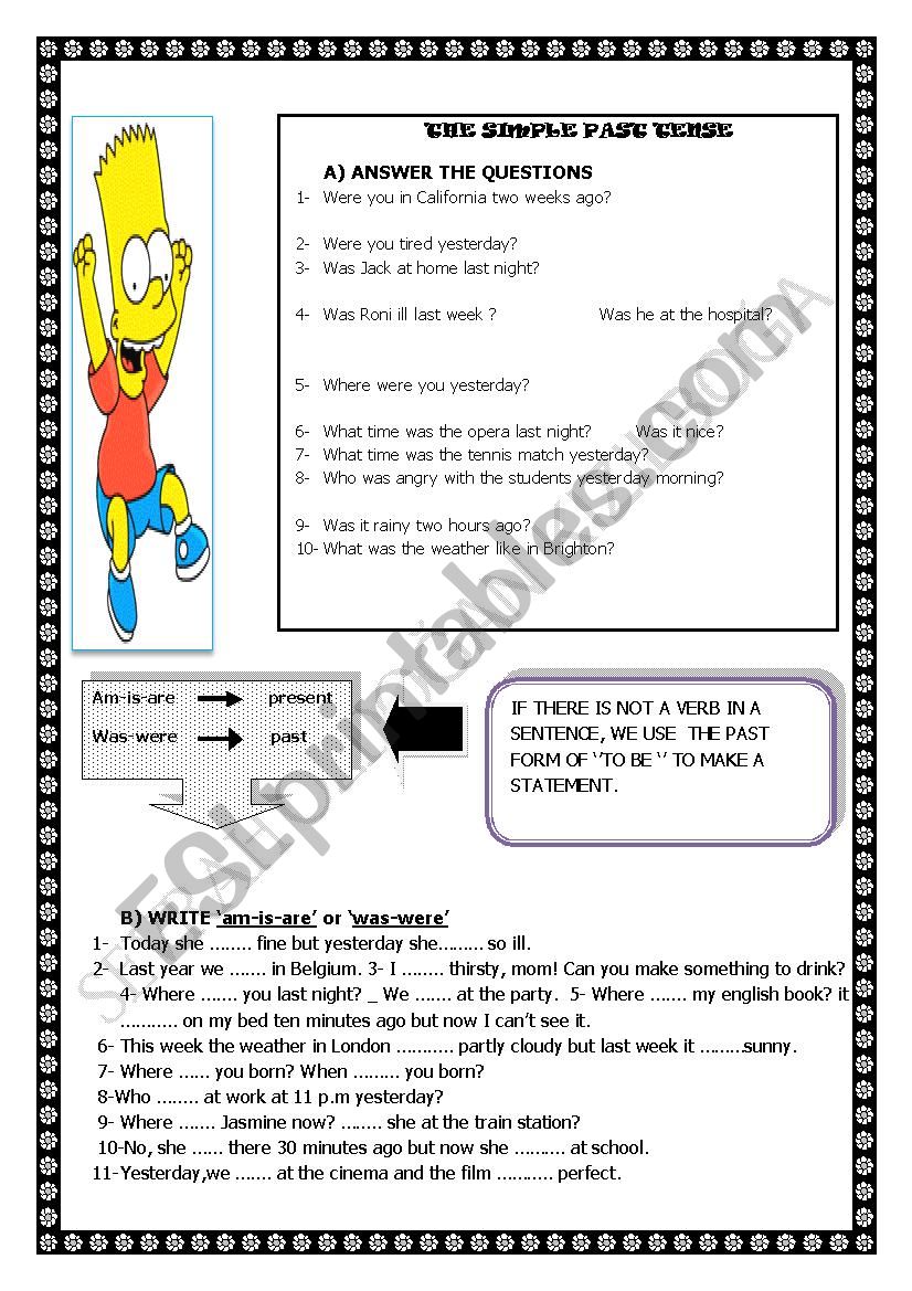 simple past worksheet