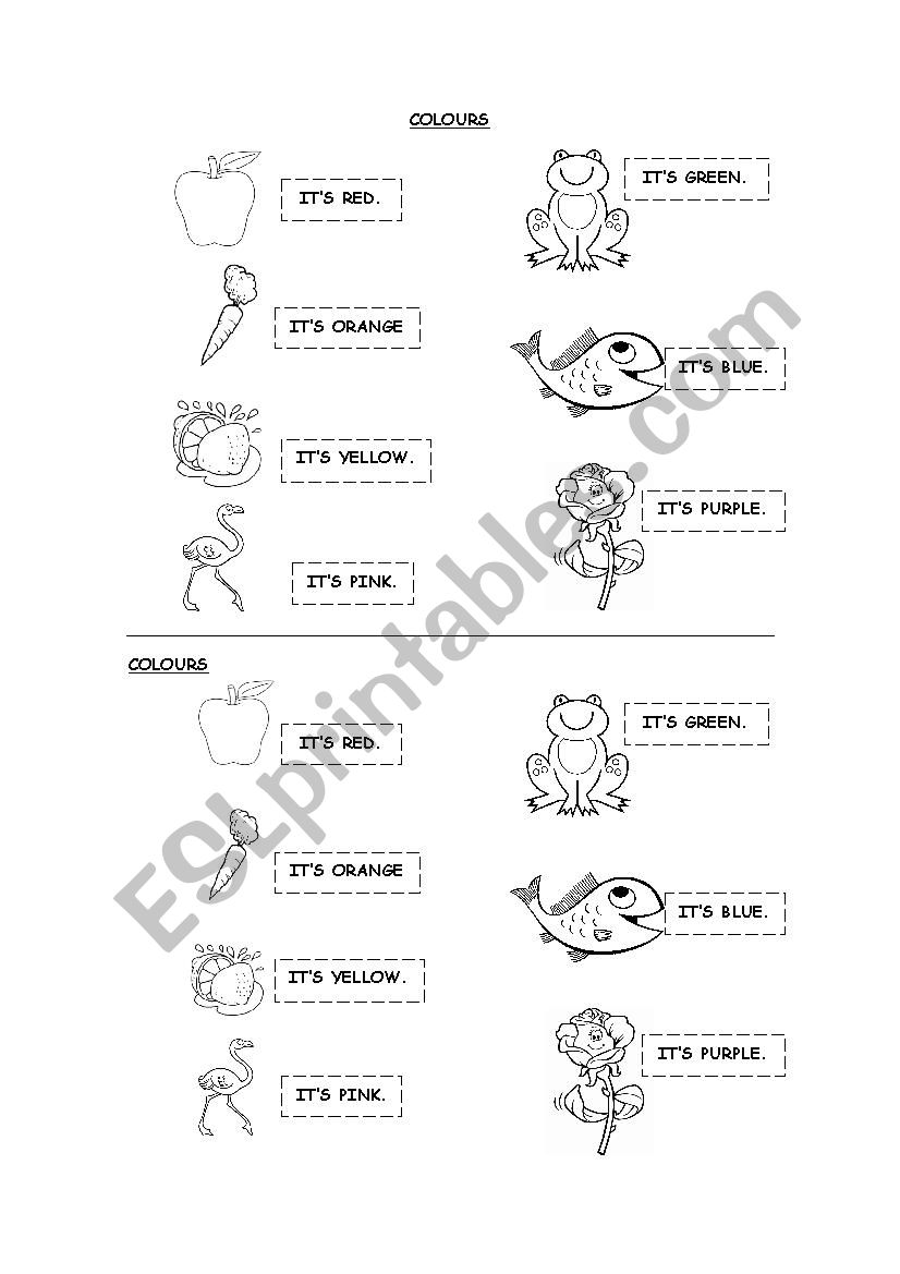 colors worksheet