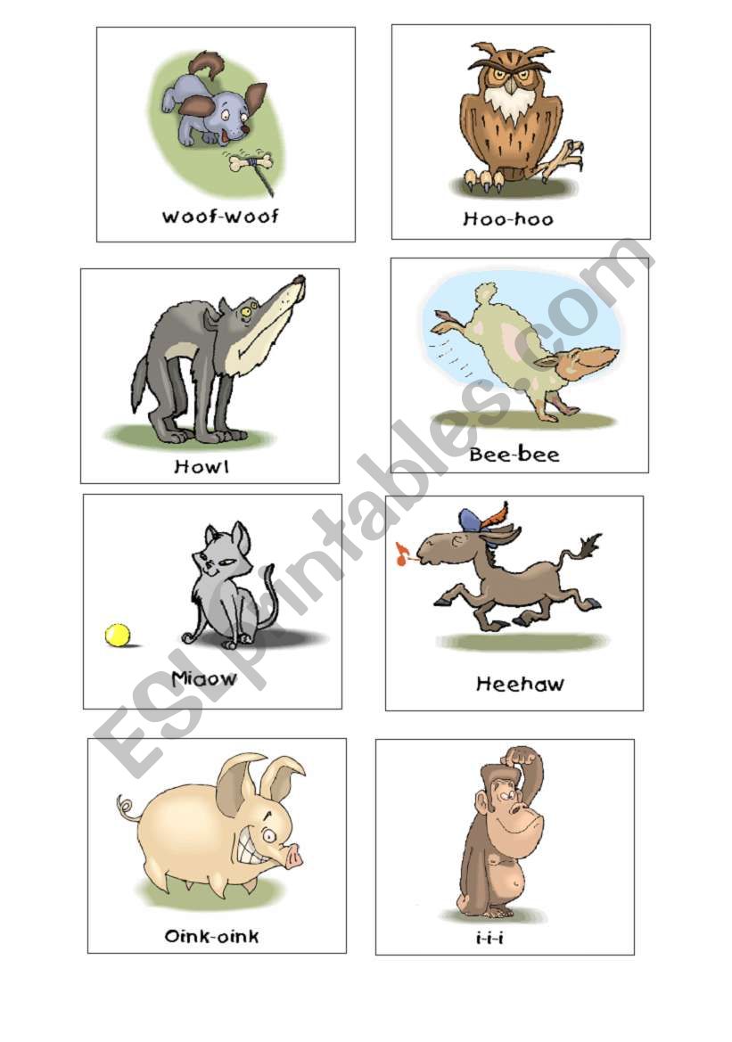 Sounds of animals worksheet