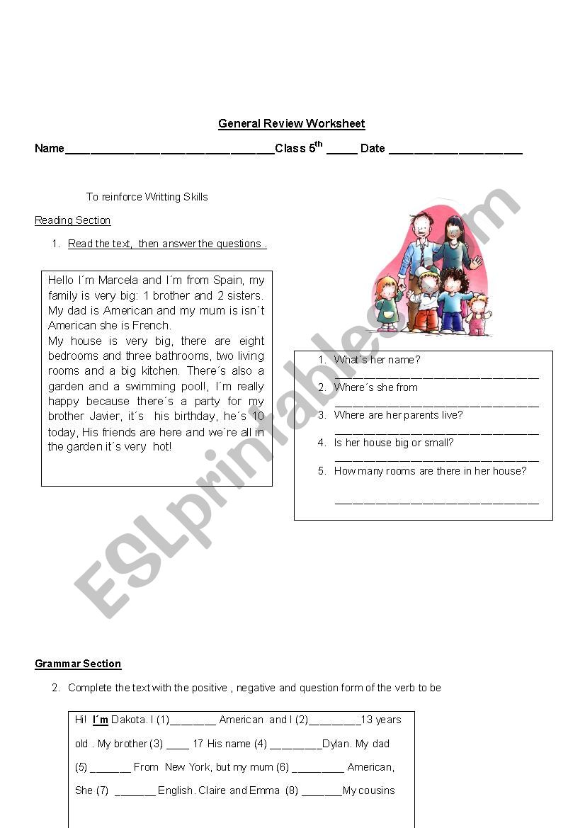 review of simple present  worksheet