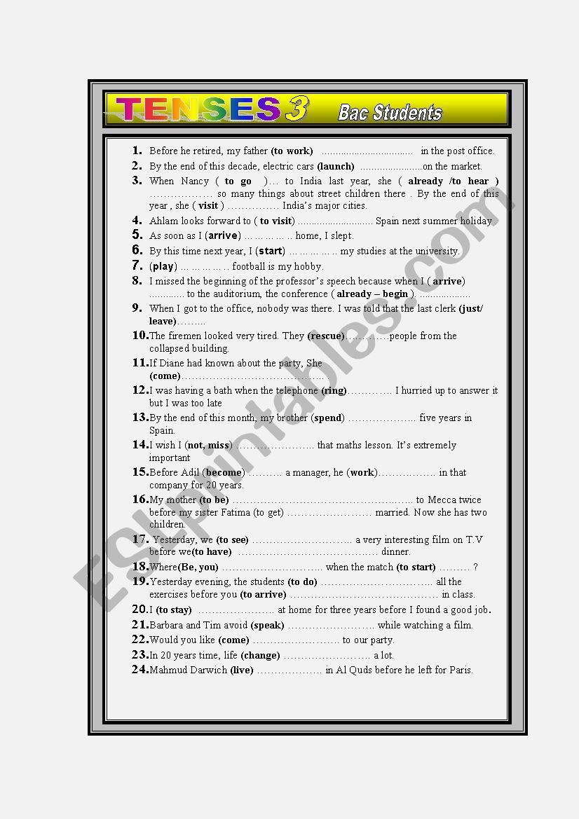 mixed tenses for BAC students part 3