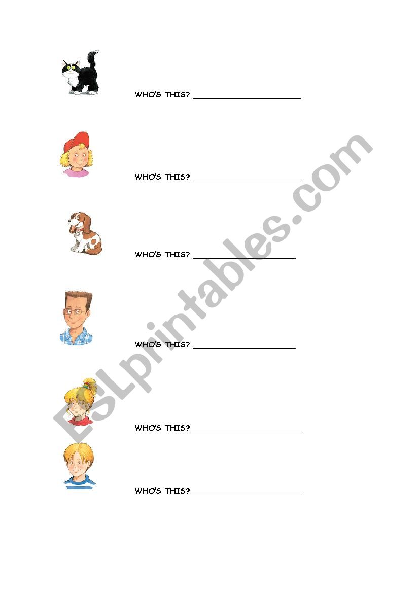 Whos this? happy street 1 worksheet