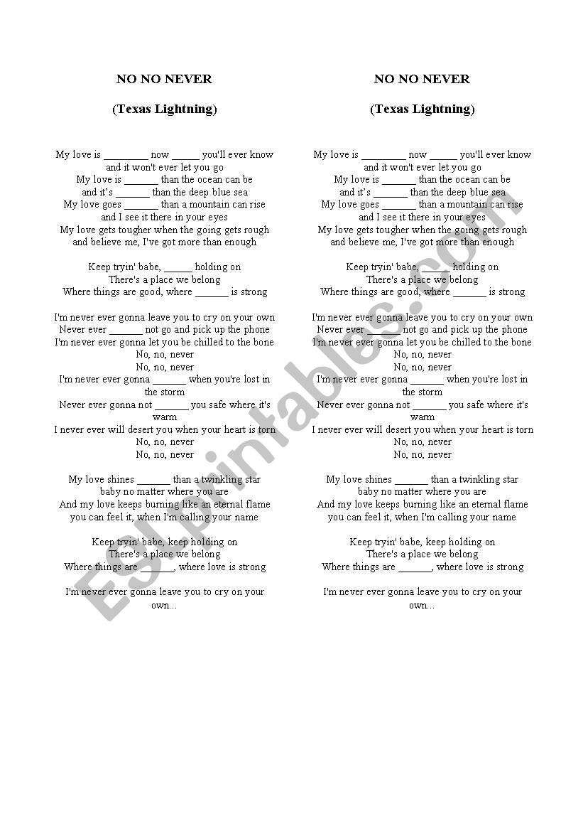 Song for comparatives worksheet