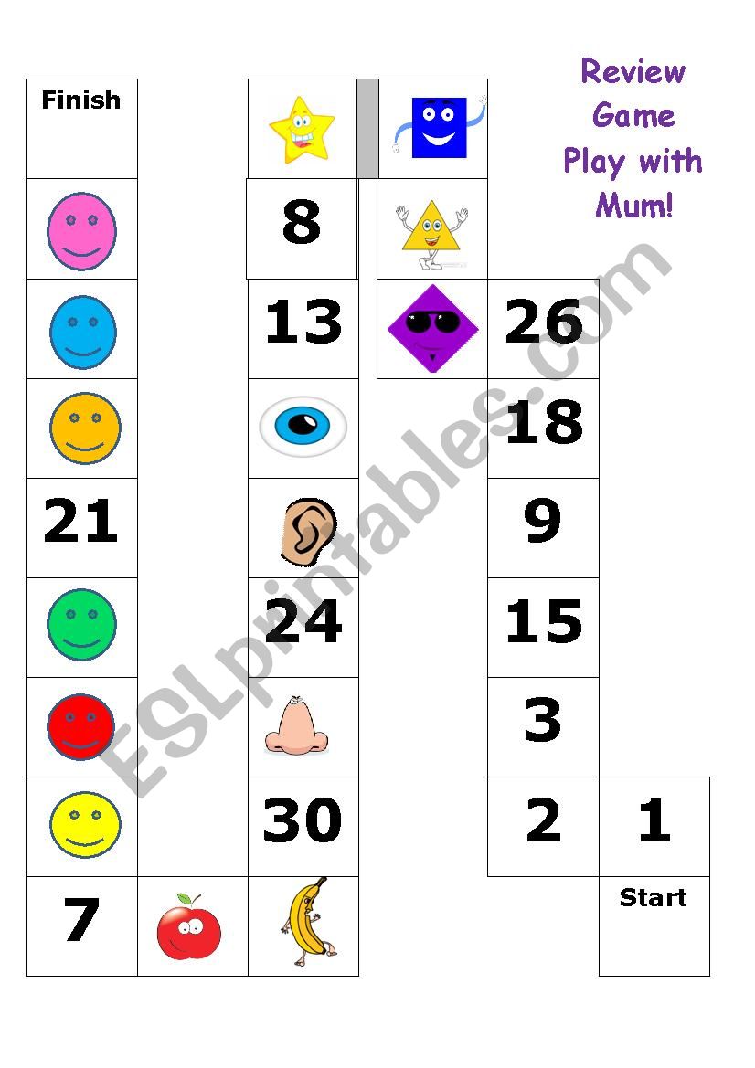 Review Game worksheet