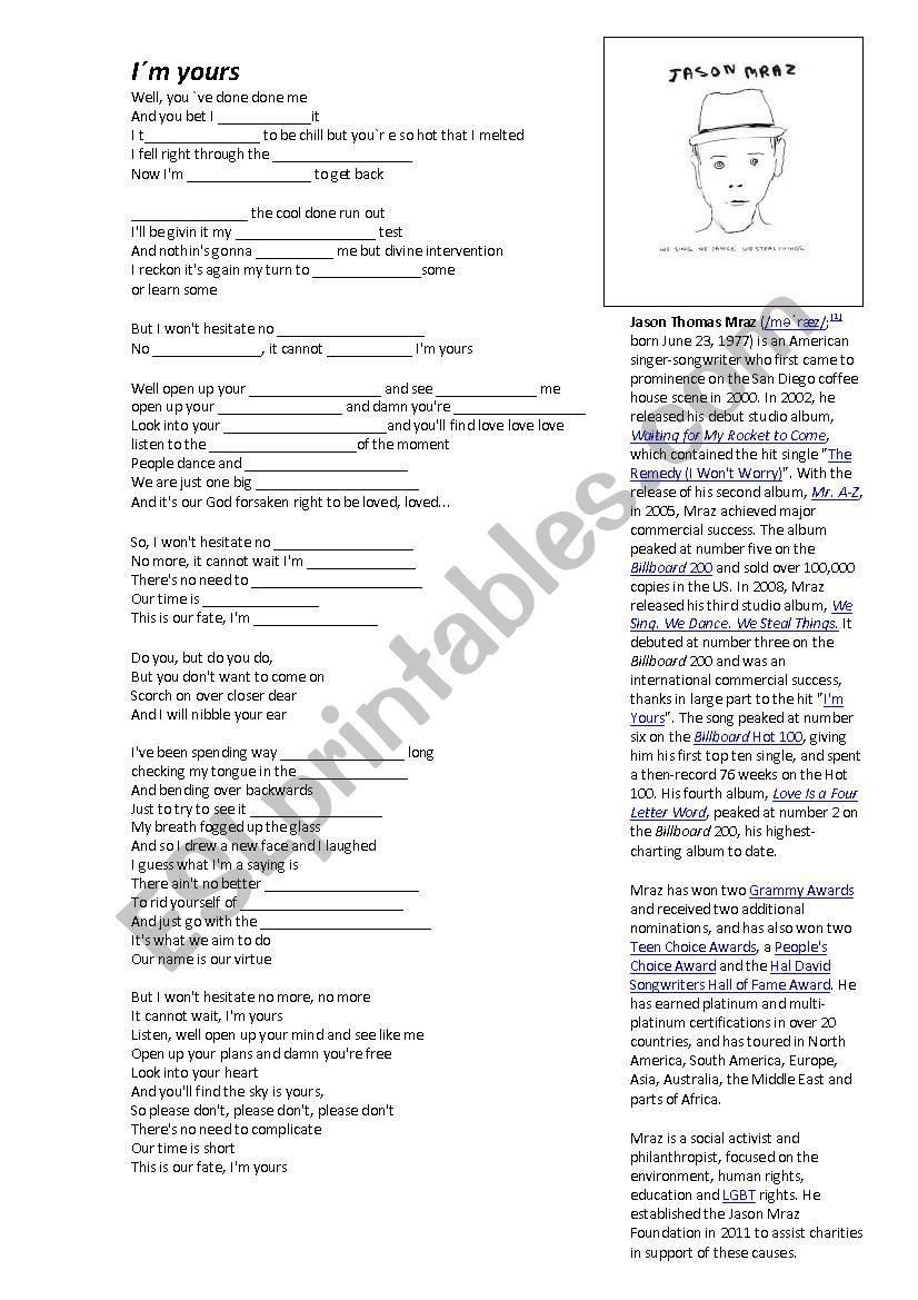 Im Yours worksheet