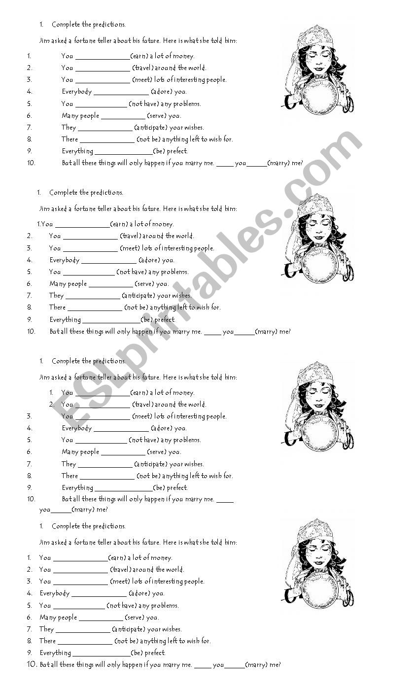 will for predictions worksheet