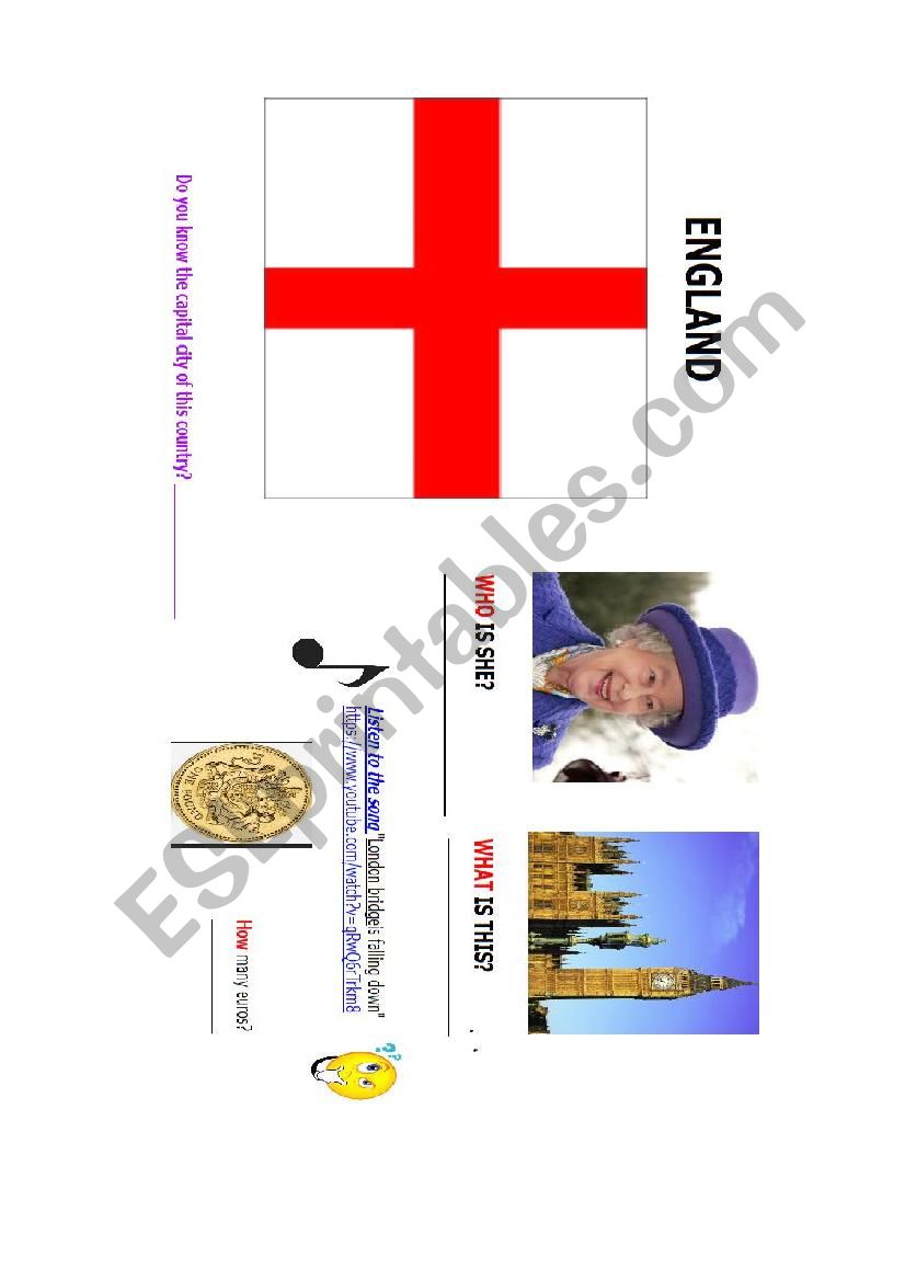 England Who-What-How worksheet