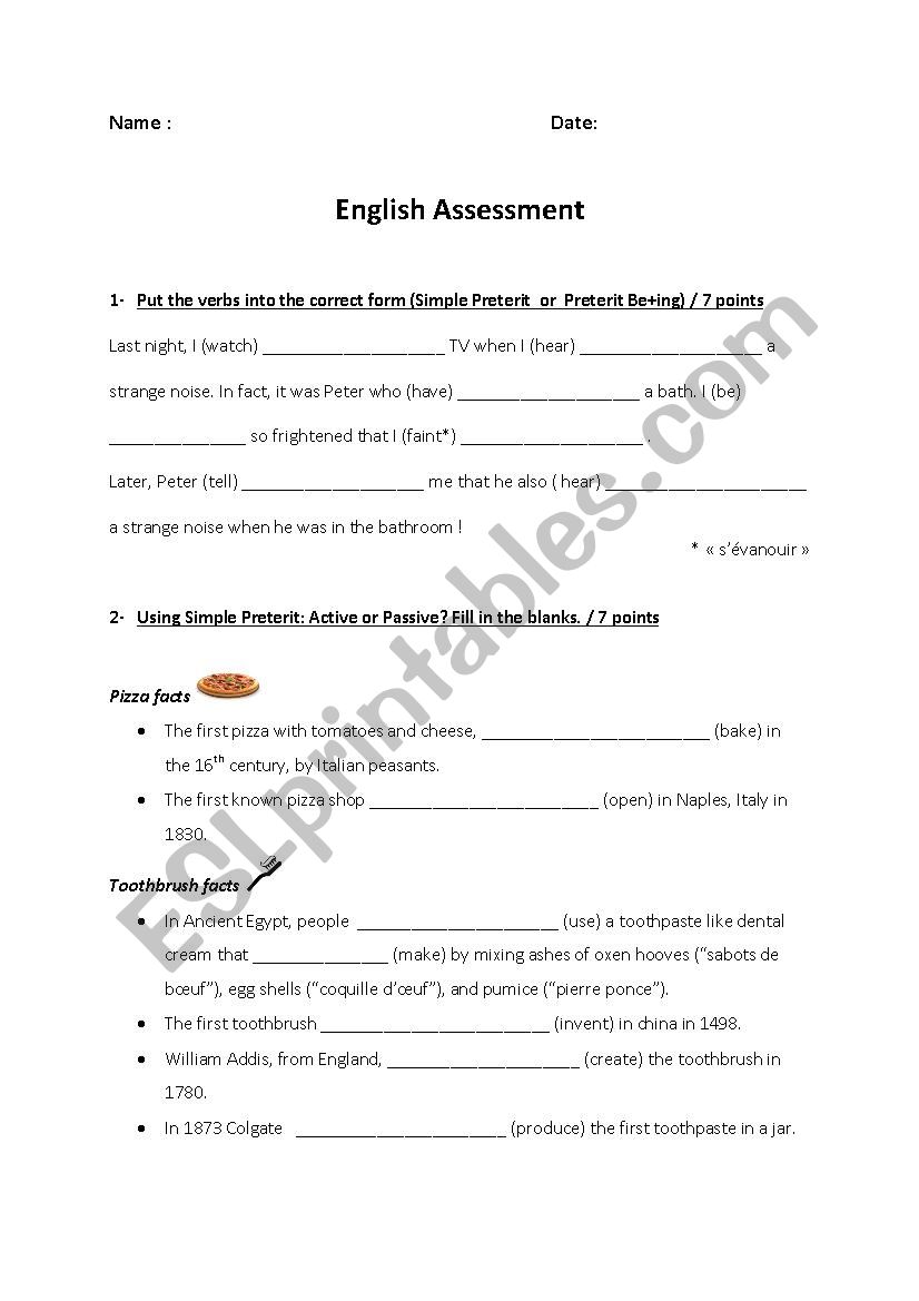 Eureka worksheet