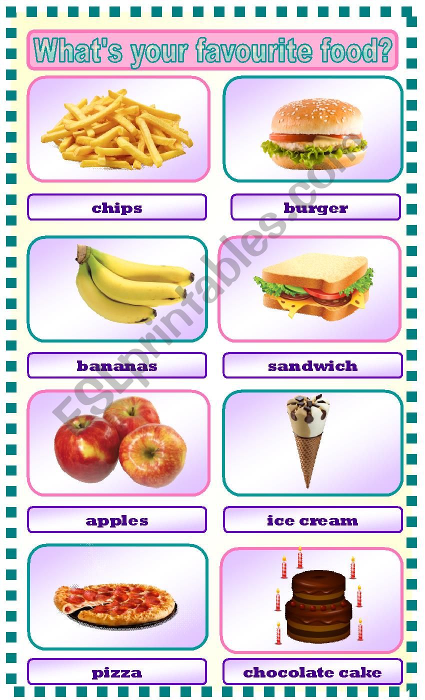 Whats your favourite food? worksheet