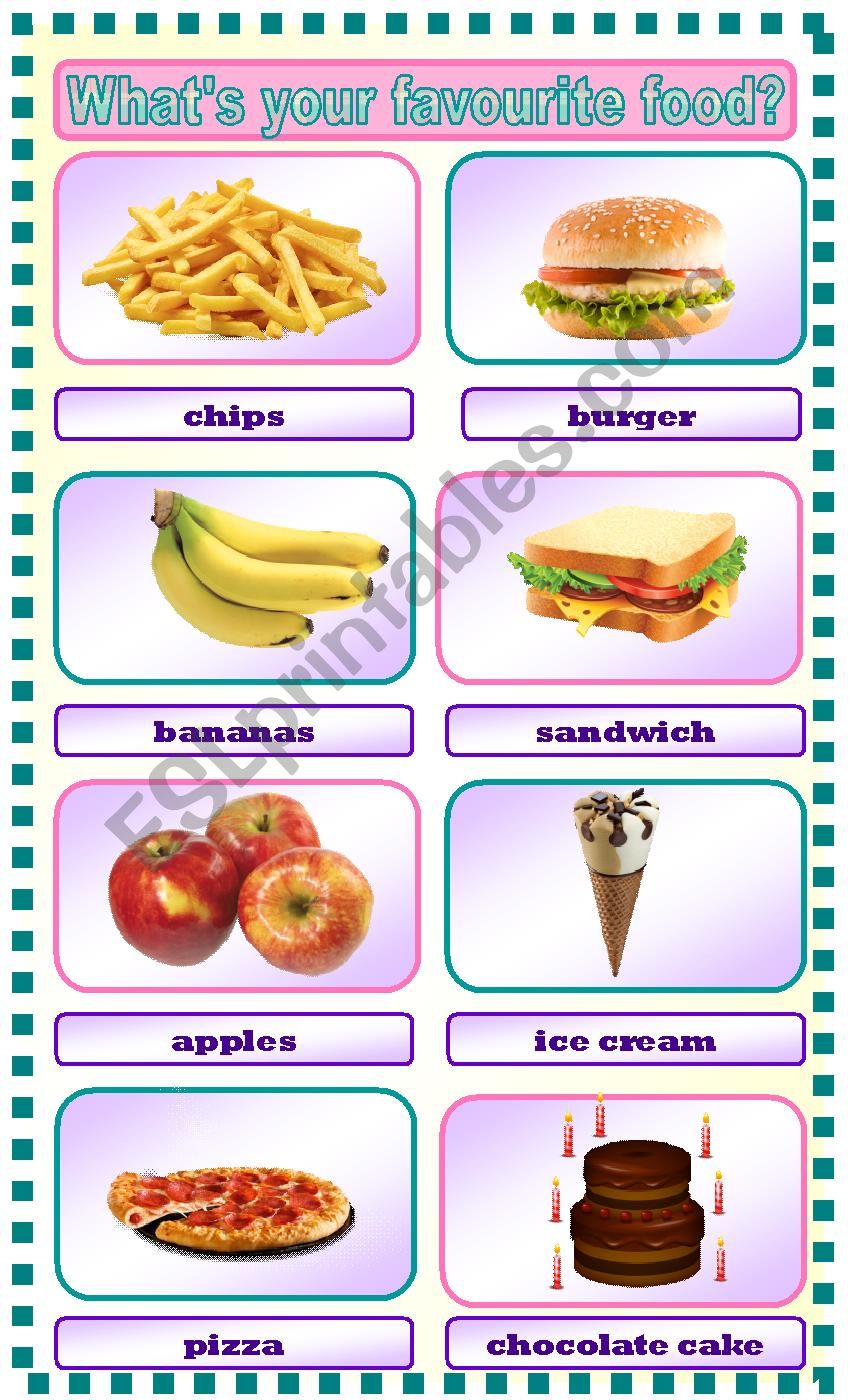 WhatÂ´s your favourite food? worksheet
