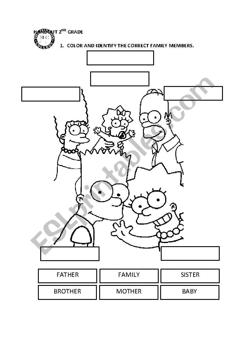 family members worksheet