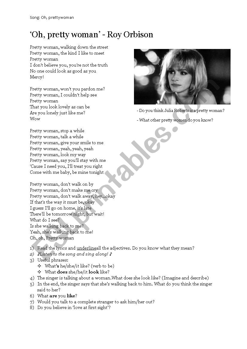 Pretty Woman worksheet