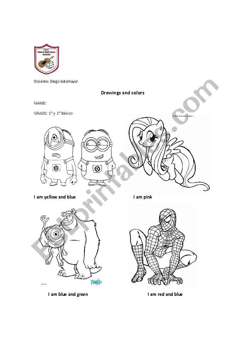Painting Characters worksheet