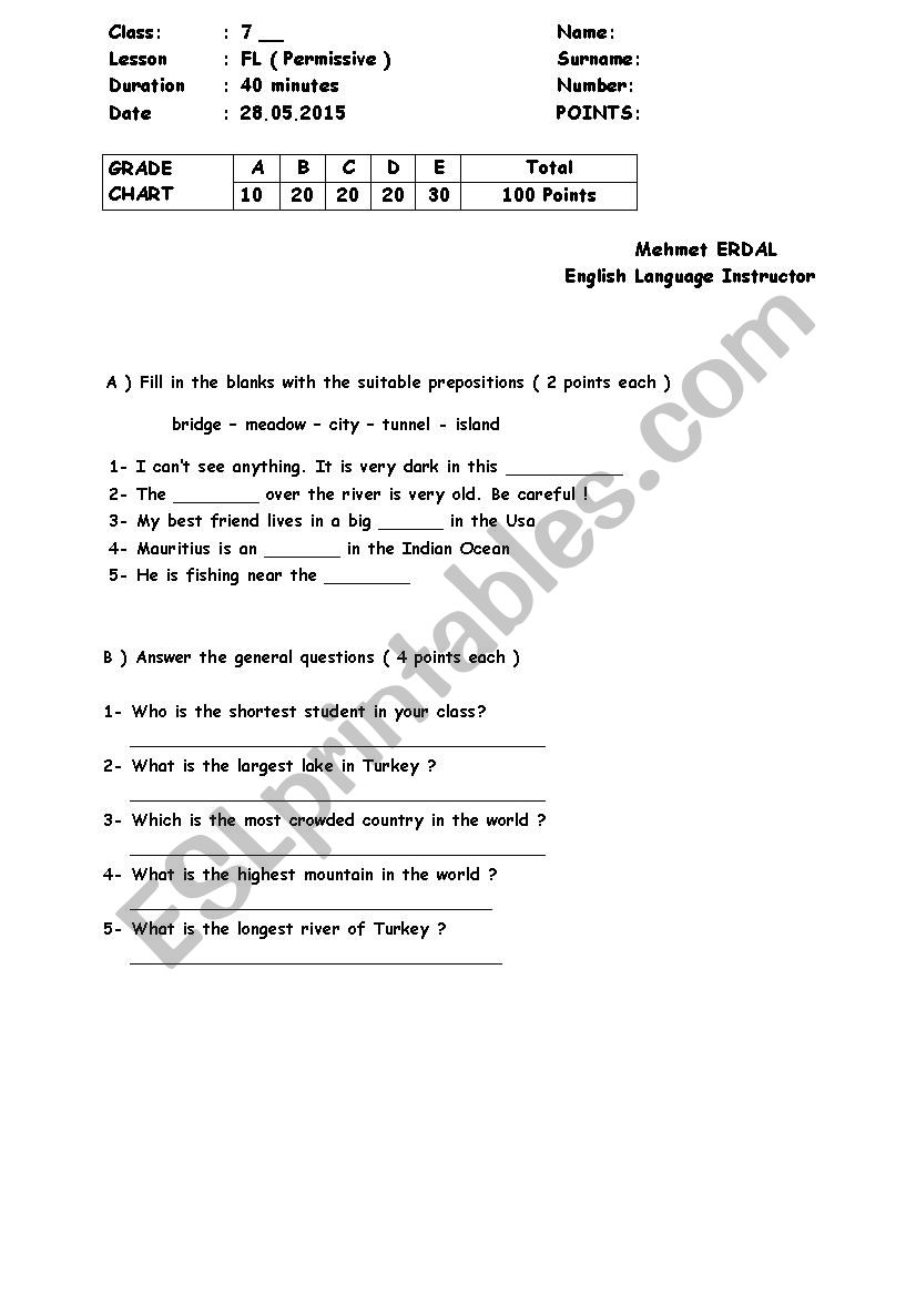 superlative worksheet worksheet