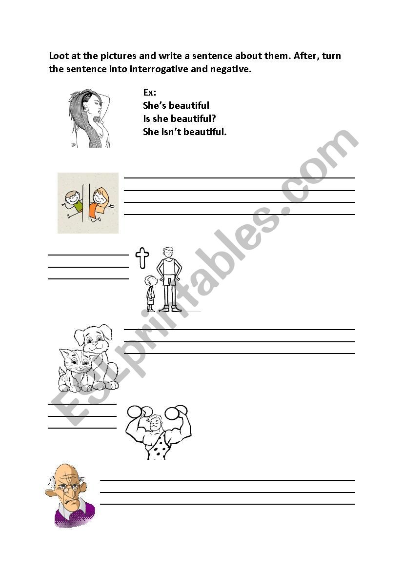 Adjectives for beginners worksheet