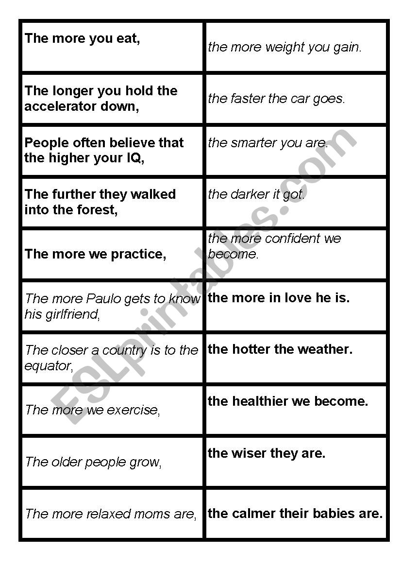 Cause and effect worksheet